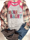 Merry and Bright 3/4 Sleeve Raglan