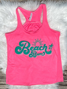  Beach Bum Bella Flowy Racerback In Neon Pink