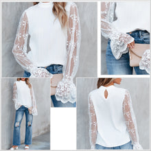  In Stock! Last 1 - Sz XL available White Contrast Sleeve Blouse