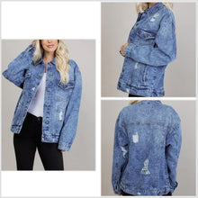  New Arrival! Destroyed Loose Fut Denim Jacket