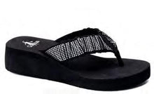  Corkys Bauble Flip Flop Black Sparkle