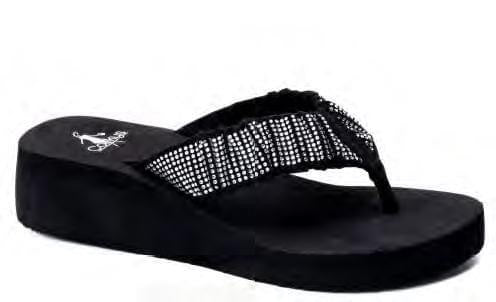 Corkys Bauble Flip Flop Black Sparkle