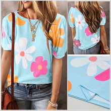  Last One! - Hippy Floral Bubble Sleeve Tee - in Stock!