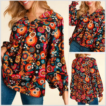  1X, 2X & 3X Plus Haptics Floral Blouse - Loose Fit