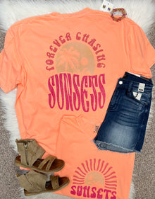  Front/Back Design- Forever Chasing Sunsets Comfort Colors Short Sleeve