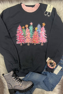  Pink Trees Crewneck Sweatshirt or Long Sleeve Tee