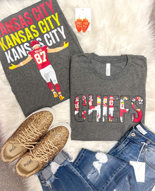  Bella Short Sleeve Chiefs Kelce Front Back Design