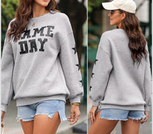  Game Day Cotton Blend Sweatshirt With Star Sleeves