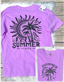  Front/Large Back Design - Comfort Colors Neon Summer Vibes Short Sleeve