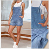 Last 1- 2XL! Lightweight Denim Romper With Adjustable Straps