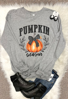  New Design! Pumpkin Season Bella Long Sleeve Tee