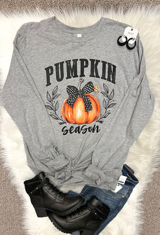 New Design! Pumpkin Season Bella Long Sleeve Tee