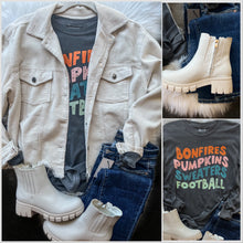  Comfort Colors Short or Long Sleeve Tee Bonfires, Pumpkins, Football