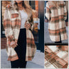 In Stock! Rust Plaid Long Shacket