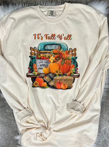  Comfort Colors Long Sleeve It’s Fall Ya All Vintage Truck & Pumpkins