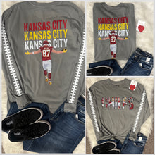  Chiefs Front Kelce Back - Comfort Colors Long Sleeve W/Laces