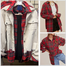  La Miel Red Red Plaid Mid-Weight Button Down