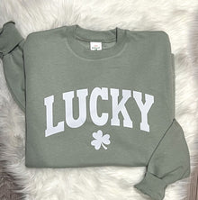  Lucky Crewneck Sweatshirt Stonewashed Green