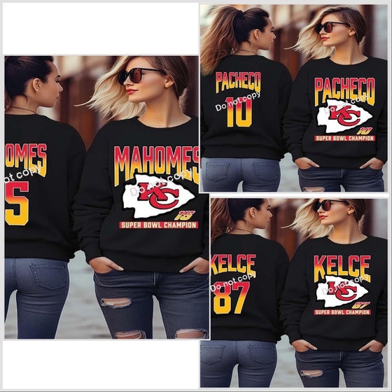 Black - Front Back Short Sleeve, long Sleeve, Crewneck Sweatshirt or 1/4 Zip Pullover