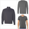 Charcoal Gray - Front Back Short Sleeve, long Sleeve, Crewneck Sweatshirt or 1/4 Zip Pullover