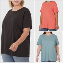  Plus Zenana Cotton Round Neck Tee