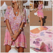  In Stock Floral Midi Swing Dress