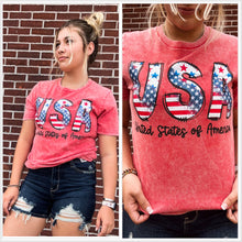  USA Acid Washed Tee