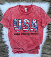 USA Acid Washed Tee