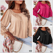  Last 3 S, M, L Apricot - Cut Out Sleeve Blouse