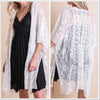 Sage or Off White Floral Mandala Embroidered Kimono