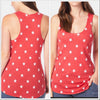 Raw Edge Star Tank Tops Knit Organic Cotton Blend