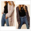 Restocked Now In Rust, Black or Cream! Customer Fav! Haptics Confetti Pocket Cardigan Cream or Black