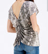 Snakeskin Ruched Back