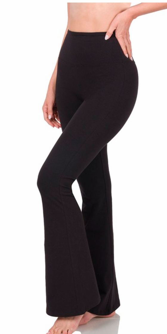 2XL& 3XL! 2 Colors - RESTOCKED Zenana Wide Waist Yoga Flare Pant