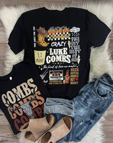  Luke Combs Front/Back Bella Short Sleeve Tee