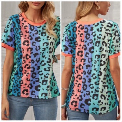 🔥 Rainbow Leopard Tee