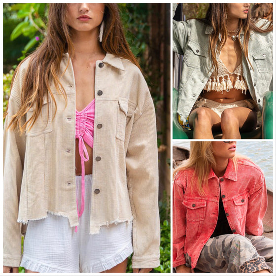 TOP SELLER! RESTOCK! NEW Color Options POL Corduroy Jacket