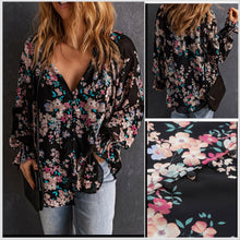  Floral Chiffon Lined Blouse