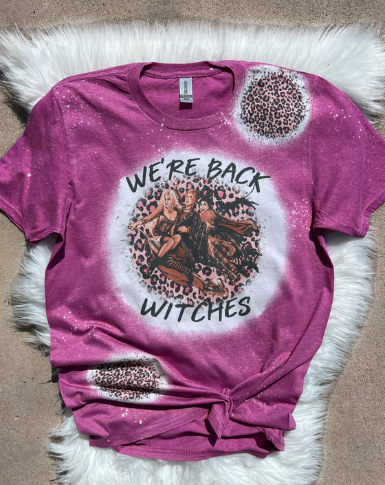 Hocus Pocus Bleached With Contrast Short Sleeve Tee