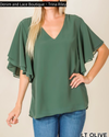 Zenana Layered Chiffon Blouse