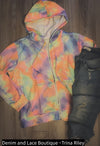 🔥 HOT ITEM! Tie Dye Zip Up Hoodie