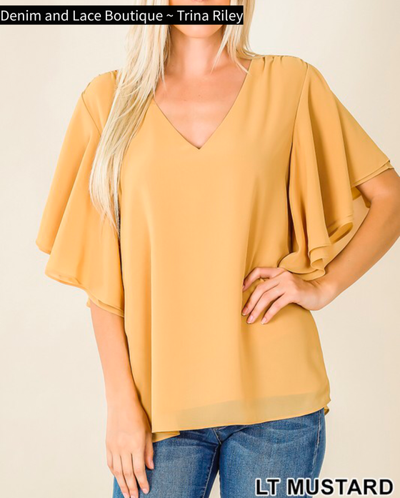 Zenana Layered Chiffon Blouse