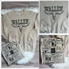  Wallen Front Back Jerzees Crewneck Sweatshirt