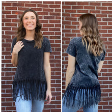  Bibi Mineral Washed Fringe Top