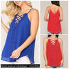 Gigio Plunge V-Neckline Lattice Cami