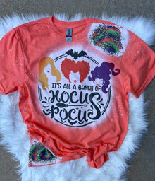  Hocus Pocus Bleached With Contrast Short Sleeve Tee