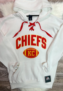  J America Chiefs Lace Up Hoodie