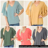 Zenana Layered Chiffon Blouse