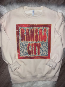  Kansas City Sublimation Heather Sweet Cream Jerzees NuBlend Crew