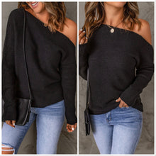  Black Off Shoulder Soft Knit Sweater